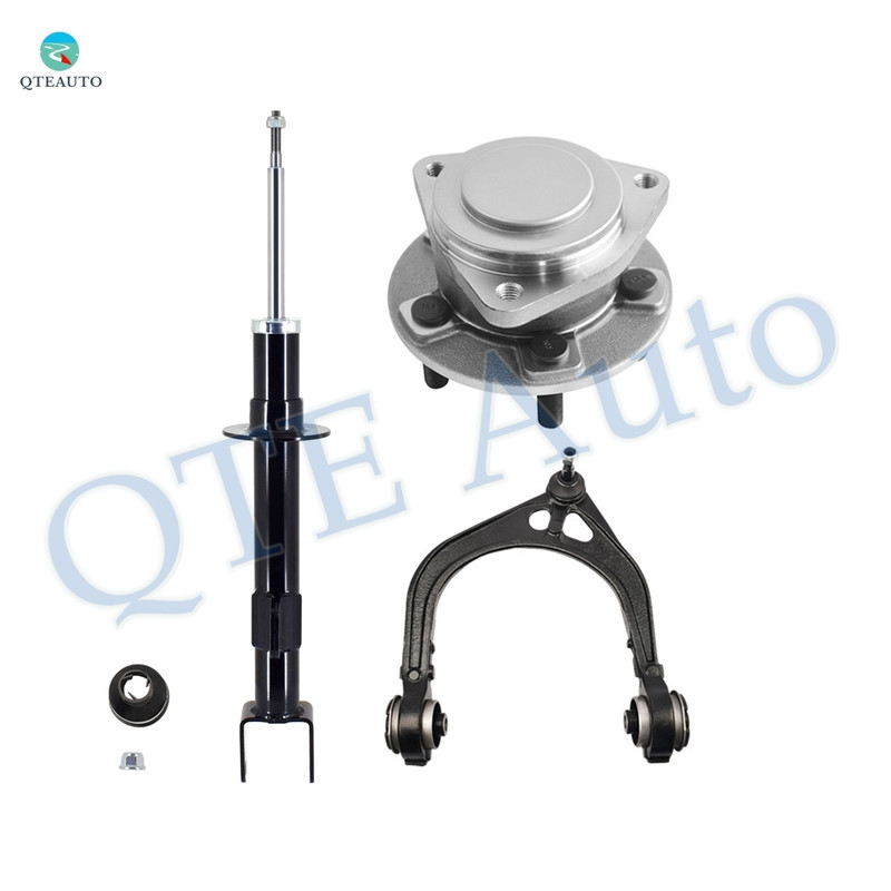 Set of 3 Front Left Upper Control Arm Ball Joint-Wheel Hub Bearing Assembly-Suspension Strut Assembly For 2015-2020 Dodge Challenger