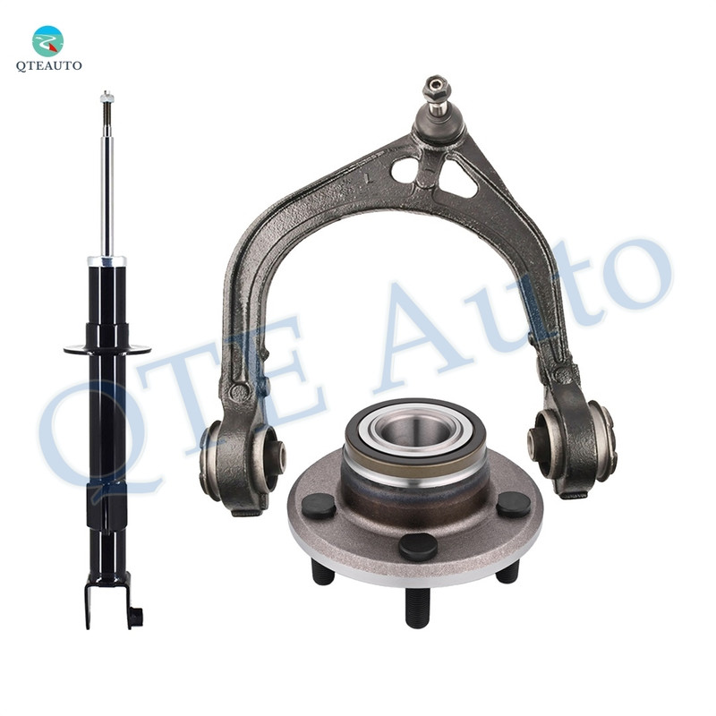 Set of 3 Front Left Upper Control Arm Ball Joint-Wheel Hub Bearing Assembly-Suspension Strut Assembly For 2006-2008 Dodge Charger