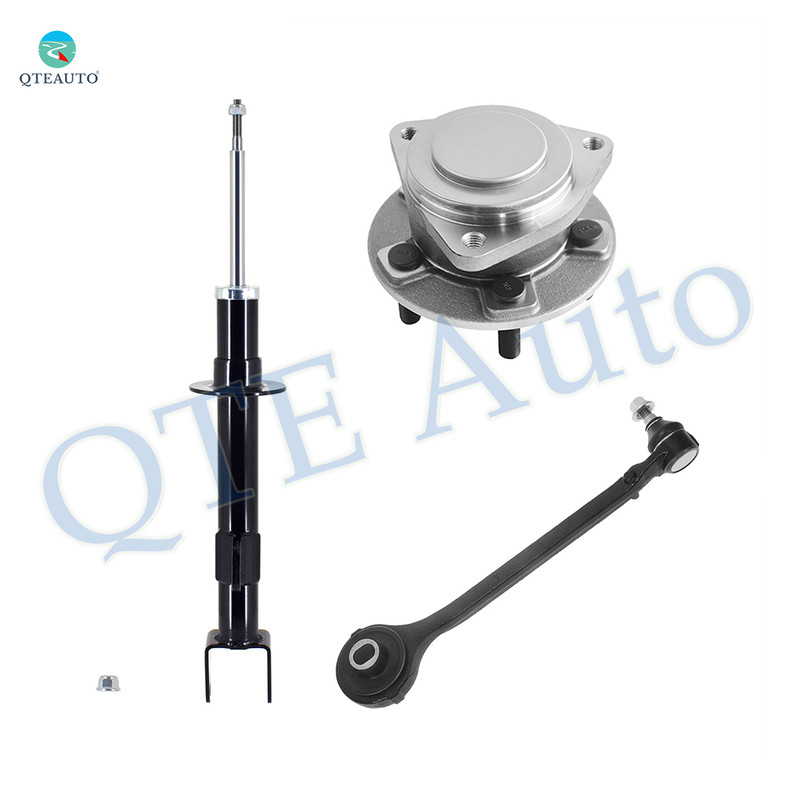 Set of 3 Front Left Lower Forward Control Arm Ball Joint-Wheel Hub Bearing Assembly-Suspension Strut Assembly For 2015-2023 Dodge Challenger