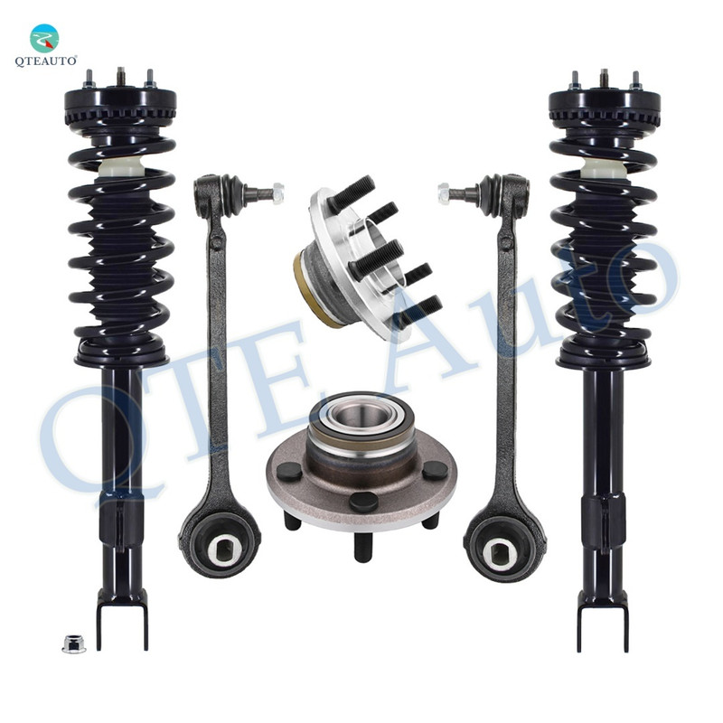 Set of 6 Front Lower Forward Control Arm Ball Joint-Wheel Hub Bearing Assembly-Quick Complete Strut-Coil Spring Assembly Replacement For 2006-2008 Dodge Magnum