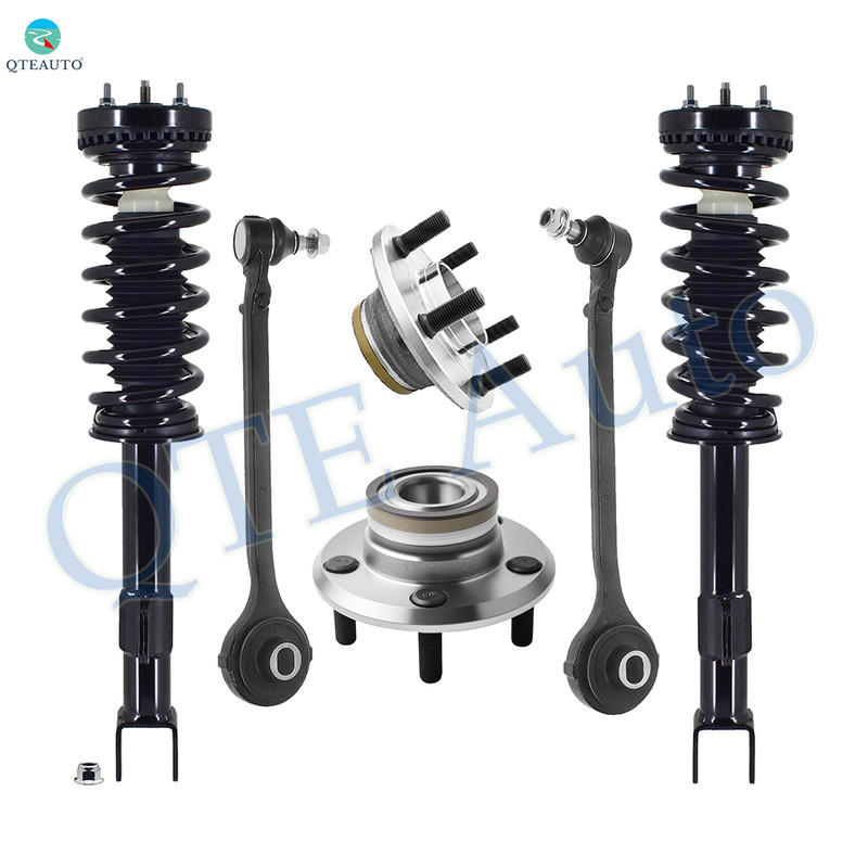 Set of 6 Front Lower Forward Control Arm Ball Joint-Wheel Hub Bearing Assembly-Quick Complete Strut-Coil Spring Assembly Replacement For 2006-2008 Dodge Magnum