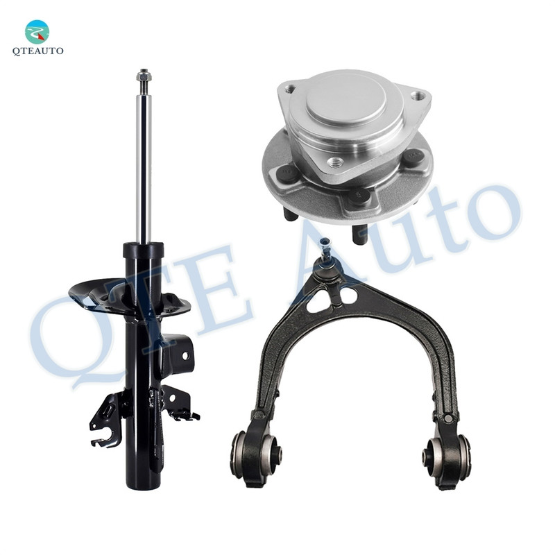 Set of 3 Front Right Upper Control Arm Ball Joint-Wheel Hub Bearing Assembly-Suspension Strut Assembly Replacement For 2016 Chrysler 300