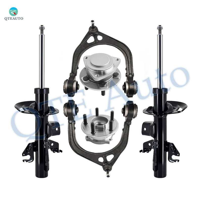 Set of 6 Front Upper Control Arm Ball Joint-Wheel Hub Bearing Assembly-Suspension Strut Assembly Replacement For 2016 Chrysler 300