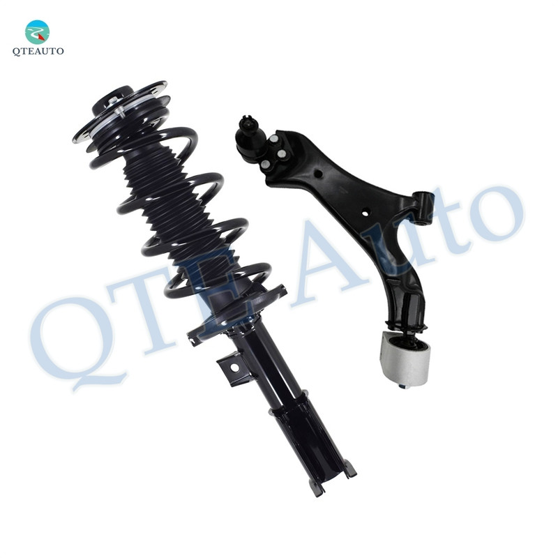 Front Left Lower Control Arm Ball Joint-Quick Complete Strut-Coil Spring Assembly Replacement For 2010-2017 GMC Terrain L4 2.4L