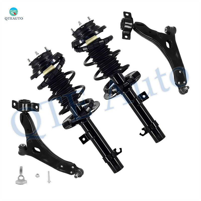 Set of 4 Front Lower Control Arm Ball Joint-Quick Complete Strut-Coil Spring Assembly Replacement For 2006 2007 Ford Focus