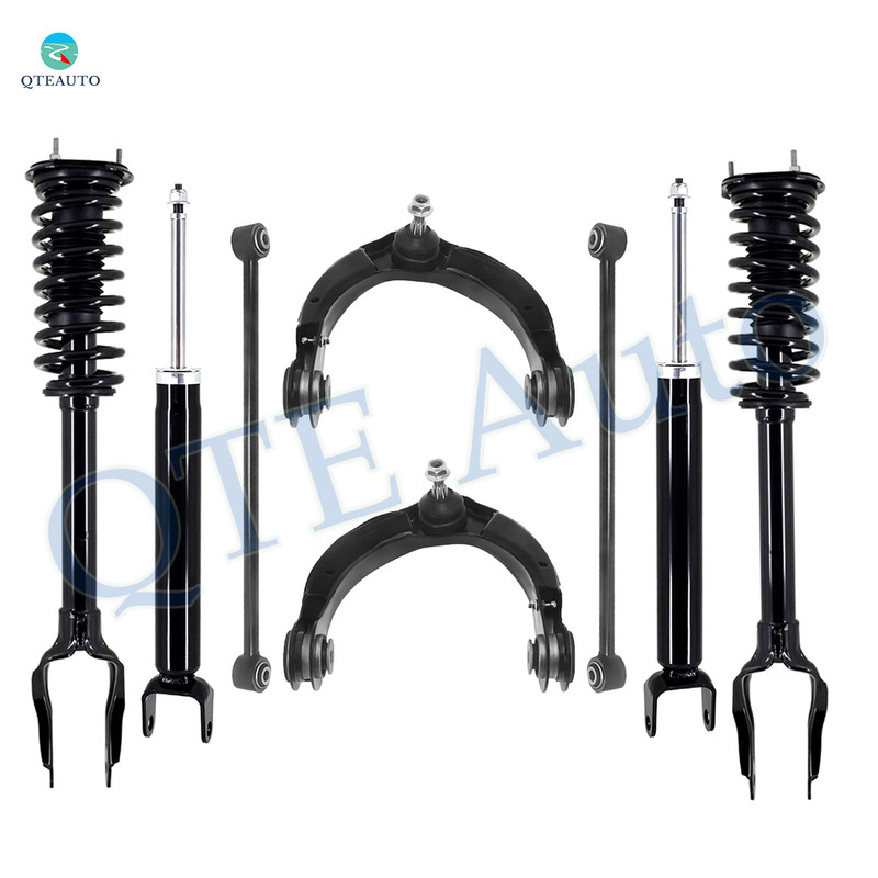 Set of 8 Front Upper Control Arm Ball Joint-Quick Complete Strut-Coil Spring Assembly-Rear Lower Rearward Control Arm-Shock Absorber Replacement For 2011-2015 Dodge Durango