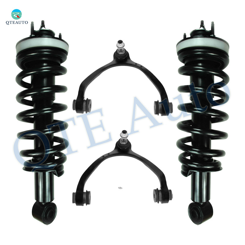Set of 4 Front Upper Control Arm Ball Joint-Quick Complete Strut-Coil Spring Assembly Replacement For 2003 2004 Mercury Marauder