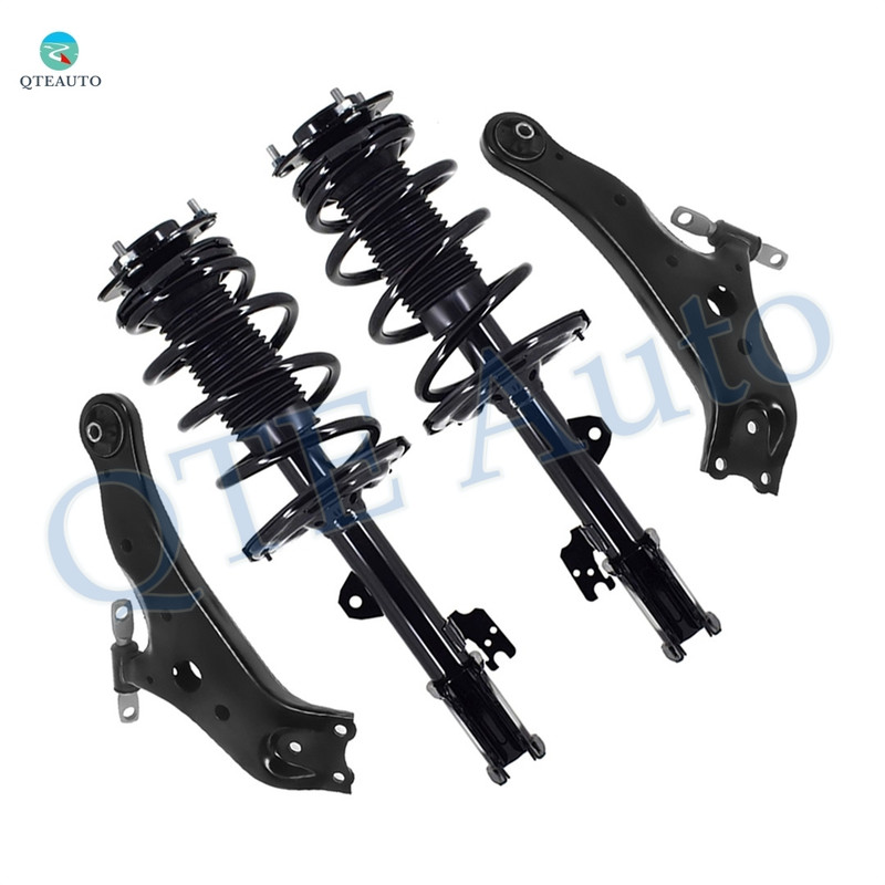 Set of 4 Front Lower Control Arm Ball Joint-Quick Complete Strut-Coil Spring Assembly Replacement For 2009 2010 Toyota Highlander