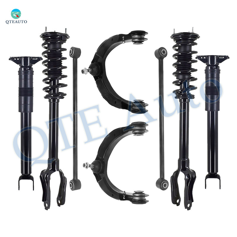 Set of 8 Front Upper Control Arm Ball Joint-Quick Complete Strut-Coil Spring Assembly-Rear Lower Rearward Control Arm-Complete Shock Absorber Kit For 2011-2015 Jeep Grand Cherokee RWD