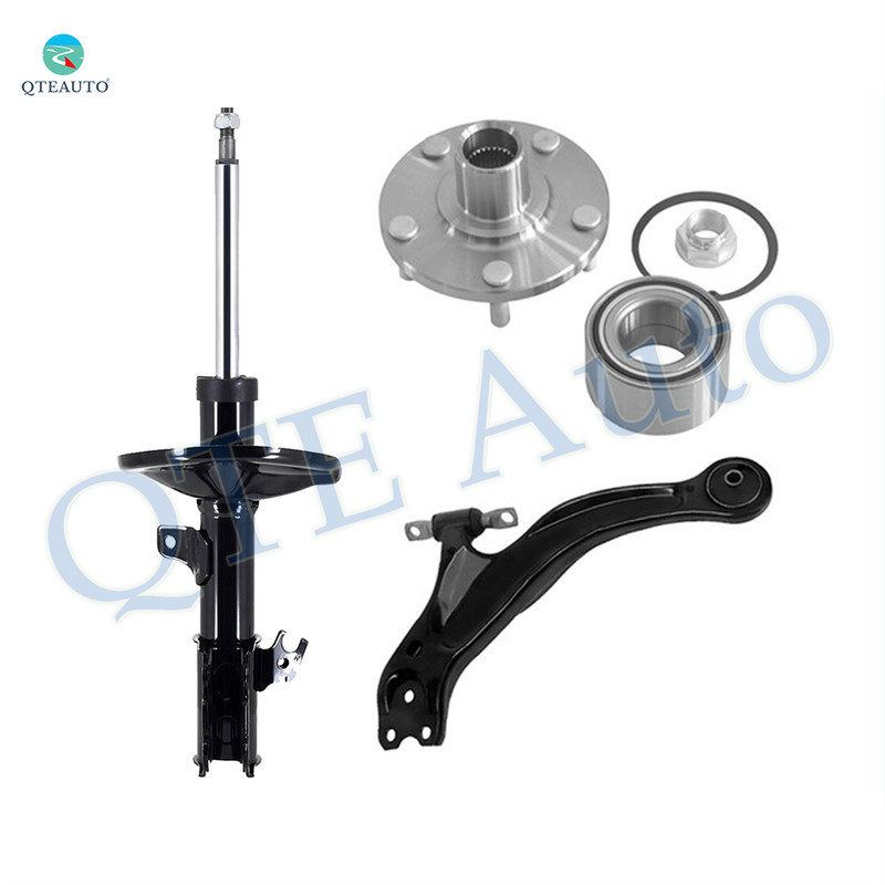 Set of 3 Front Right Lower Control Arm Ball Joint-Wheel Hub Bearing Assembly-Suspension Strut Assembly Replacement For 1999-2003 Toyota Solara