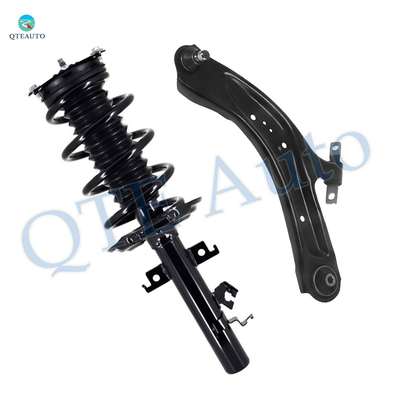 Front Left Lower Control Arm Ball Joint-Quick Complete Strut-Coil Spring Assembly For 2014-2020 Nissan Rogue FWD