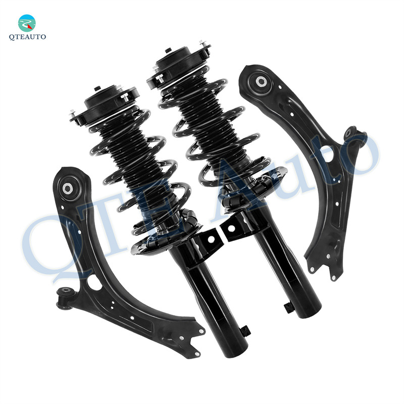 Set of 4 Front Lower Control Arm Ball Joint-Quick Complete Strut-Coil Spring Assembly For 2012-2018 Volkswagen Passat