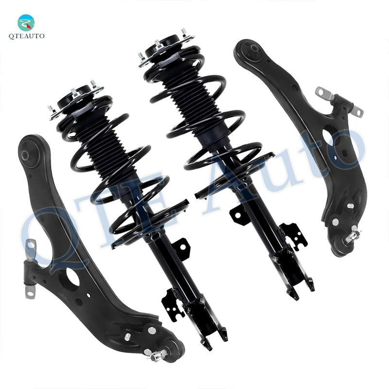 Set of 4 Front Lower Control Arm Ball Joint-Quick Complete Strut-Coil Spring Assembly For 2015-2020 Toyota Sienna