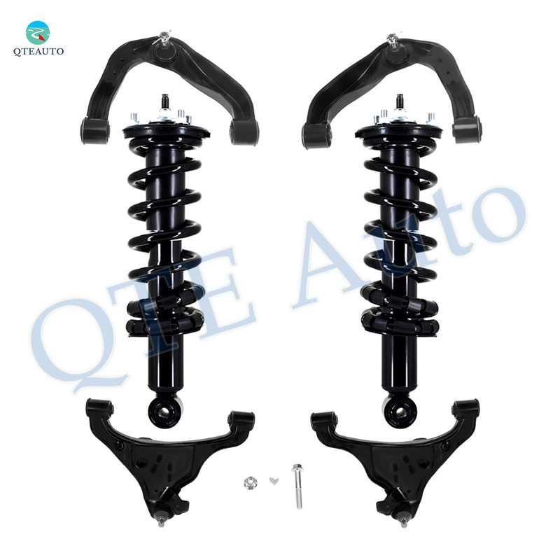 Set of 6 Front Upper and Lower Control Arm Ball Joint-Quick Complete Strut-Coil Spring Assembly For 2005-2019 Nissan Frontier