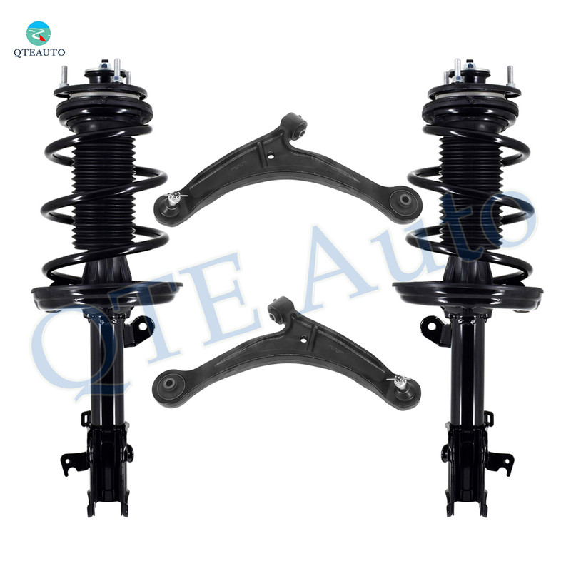Set of 4 Front Lower Control Arm Ball Joint-Quick Complete Strut-Coil Spring Assembly For 2006-2014 Honda Ridgeline