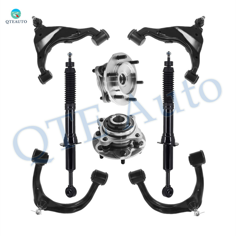 Set of 8 Front Upper and Lower Control Arm Ball Joint-Wheel Hub Bearing Assembly-Suspension Strut Assembly For 2005-2015 Toyota Tacoma