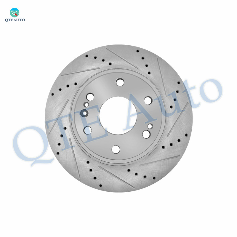 Front 1 Piece Left 330mm Drilled Slotted Brake Disc Rotor For 2015-2020 Cadillac Escalade