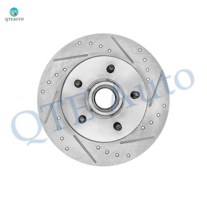 1 Piece Front 295mm Left Drilled Slotted Brake Disc Rotor and Hub Assembly For 1996-1999 Chevrolet Tahoe