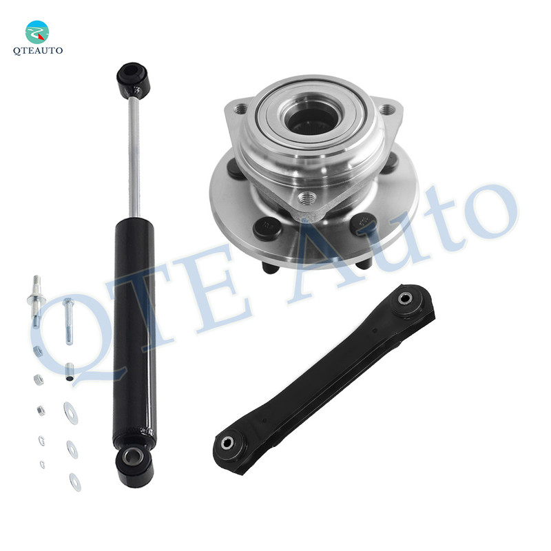 Set of 3 Front Lower Control Arm-Wheel Hub Bearing Assembly-Steering Damper For 1997-1999 Jeep TJ