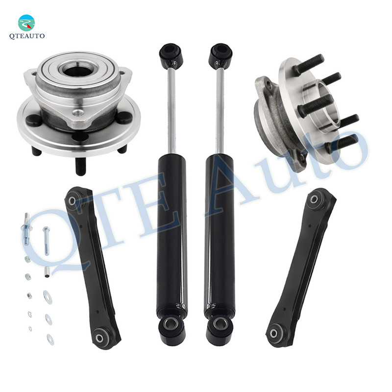 Set of 6 Front Lower Control Arm-Wheel Hub Bearing Assembly-Steering Damper For 1999-2001 Jeep Cherokee