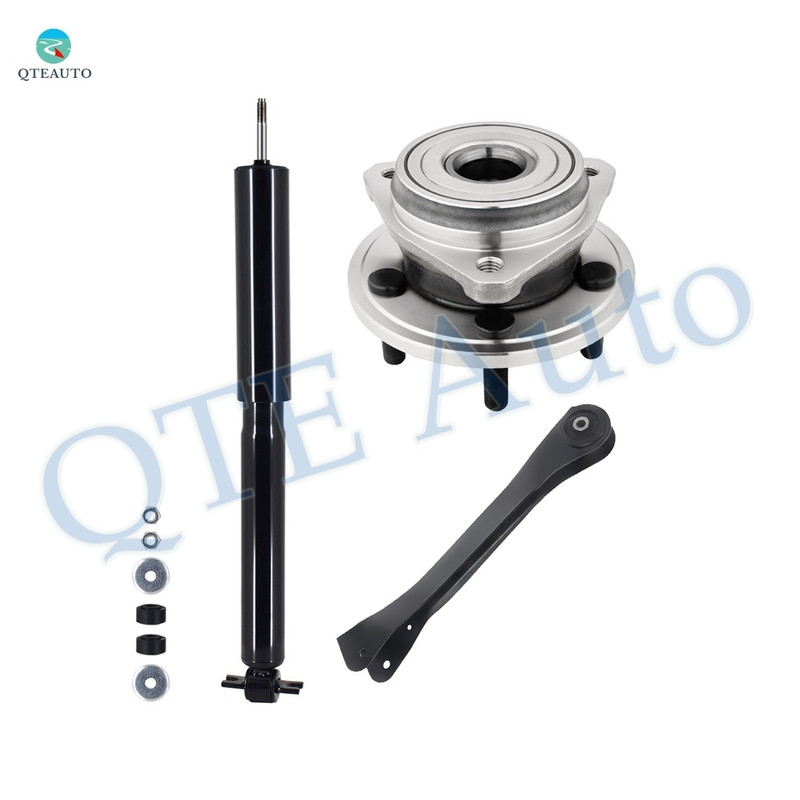 Set of 3 Front Upper Control Arm-Wheel Hub Bearing Assembly-Shock Absorber For 1999-2001 Jeep Cherokee