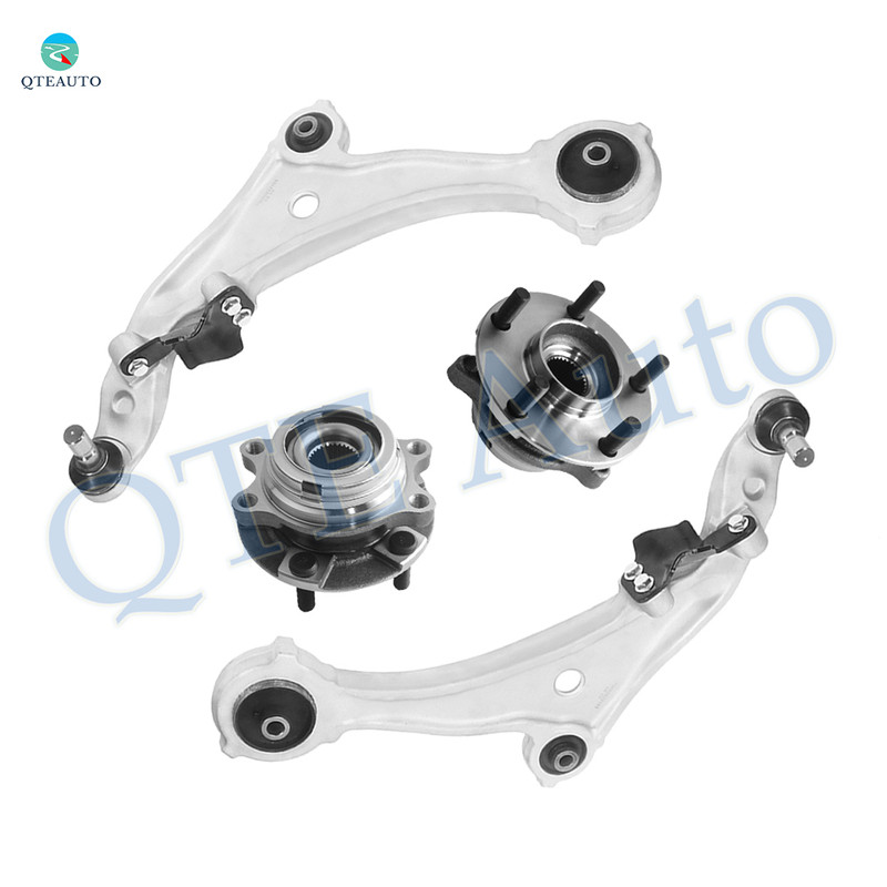 Set of 4 Front Lower Control Arm Ball Joint-Wheel Hub Bearing Assembly For 2009-2014 Nissan Murano