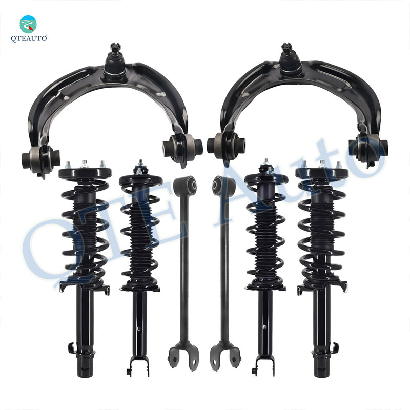 Set of 8 Front Upper Control Arm Ball Joint-Quick Complete Strut-Coil Spring Assembly-Rear Lower Rearward Control Arm-Quick Complete Strut-Coil Spring Assembly For 2008-2012 Honda Accord LX LX-P SE