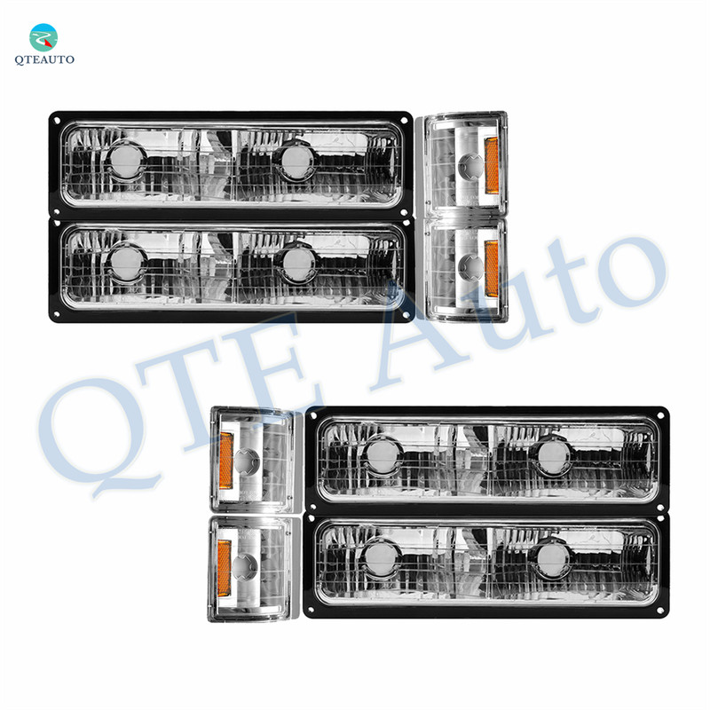 Headlights Assembly Turn Signal Lamp for 1992-1994 Chevrolet Blazer 8 Cyl With bulb Halogen Headlight Assembly Pair Faros Delanteros