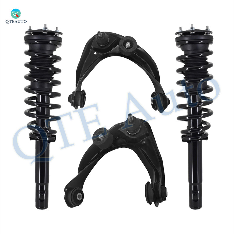 Set of 4 Front Upper Control Arm Ball Joint-Quick Complete Strut-Coil Spring Assembly For 2010-2012 Ford Fusion V6