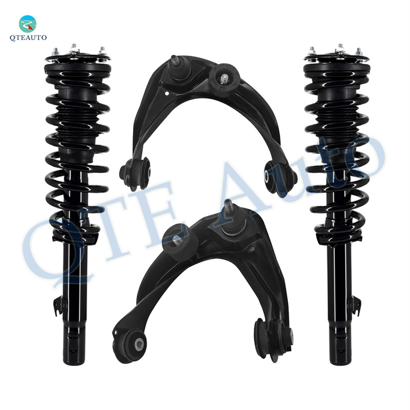 Set of 4 Front Upper Control Arm Ball Joint-Quick Complete Strut-Coil Spring Assembly For 2006-2009 Ford Fusion V6