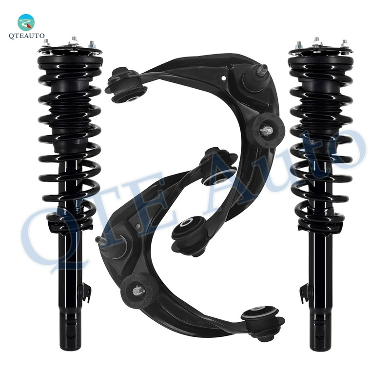 Set of 4 Front Upper Control Arm Ball Joint-Quick Complete Strut-Coil Spring Assembly For 2006-2009 Ford Fusion V6