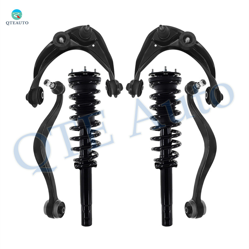 Set of 6 Front Upper-Lower Rearward Control Arm Ball Joint-Quick Complete Strut-Coil Spring Assembly For 2010-2012 Ford Fusion