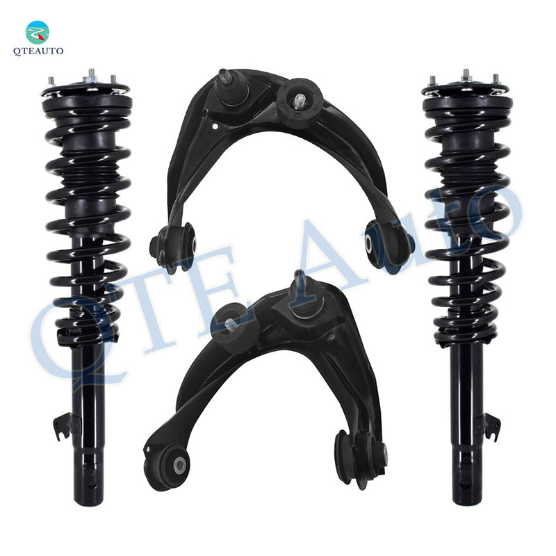 Set of 4 Front Upper Control Arm Ball Joint-Quick Complete Strut-Coil Spring Assembly For 2003-2008 Mazda 6
