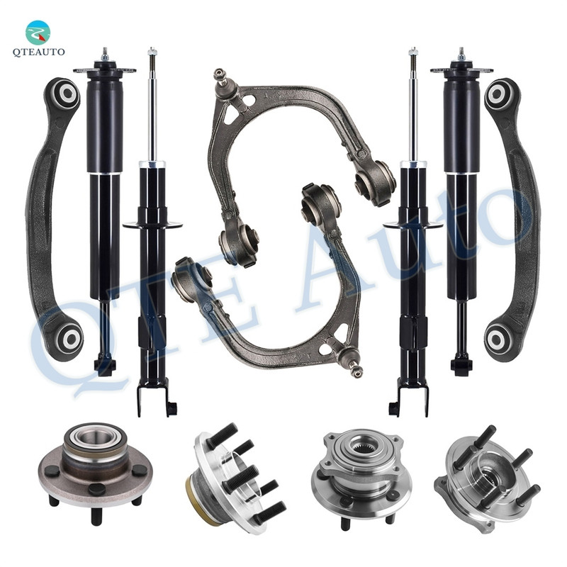 Set of 12 Front Upper Control Arm Ball Joint-Wheel Hub Bearing Assembly-Suspension Strut Assembly-Rear Upper Rearward Control Arm-Wheel Hub Bearing Assembly-Shock Absorber For 2005-2008 Dodge Magnum Adjustable
