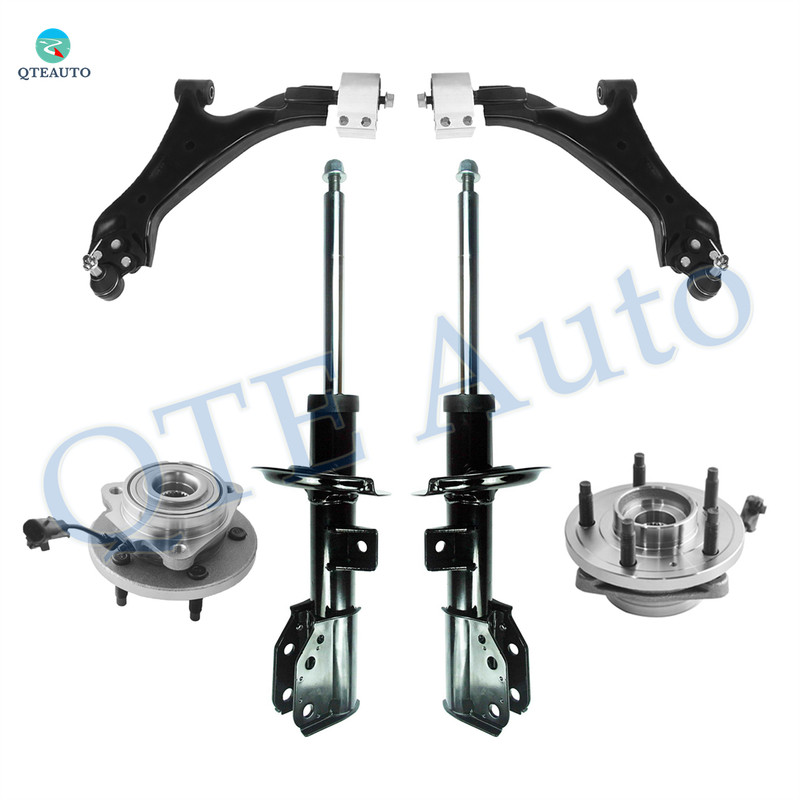 Set of 6 Front Lower Control Arm Ball Joint-Wheel Hub Bearing Assembly-Suspension Strut Assembly For 2008-2010 Saturn VUE