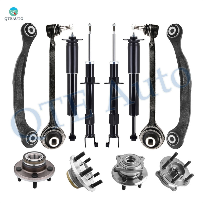 Set of 12 Front Lower Forward Control Arm Ball Joint-Wheel Hub Bearing Assembly-Suspension Strut Assembly-Rear Upper Rearward Control Arm-Wheel Hub Bearing Assembly-Shock Absorber For 2007-2009 Dodge Charger w/ Self Leveling Suspension Set of 12 Front Lower Forward Control Arm Ball Joint-Wheel Hub Bearing Assembly-Suspension Strut Assembly-Rear Upper Rearward Control Arm-Wheel Hub Bearing Assembly-Shock Absorber For 2007-2009 Dodge Charger w/ Self Leveling Suspension