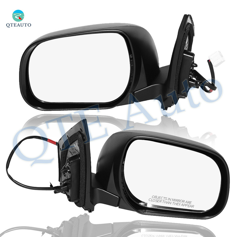 Driver & Passenger Side Mirrors, Left-Right Power Non-Heated Paintable Manual Folding View Mirror For 2009-2012 Toyota RAV4, Door Mirror Pair of 2