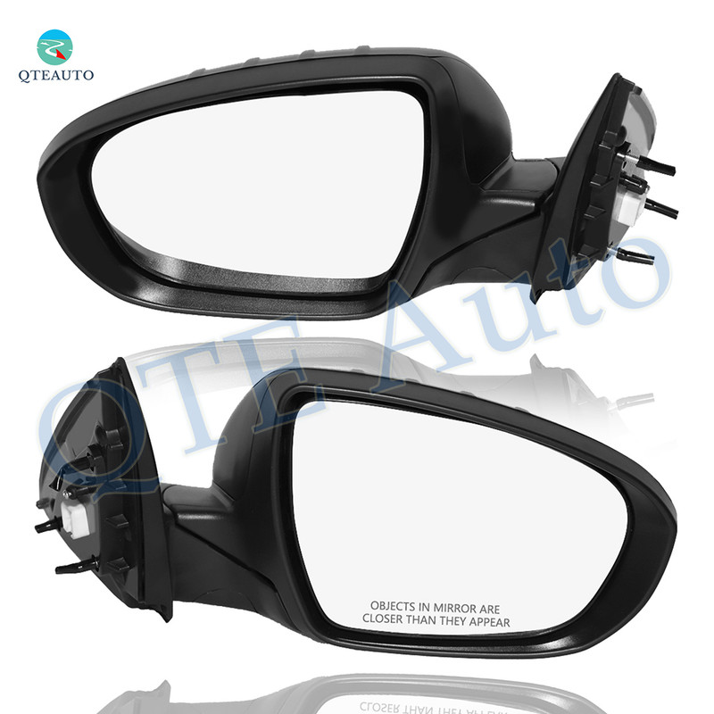 Driver & Passenger Side Mirrors, Left-Right Power Heated Paintable Manual Folding View Mirrors with Turn Signal Light For 2011-2013 KIA Optima, Door Mirror Pair of 2