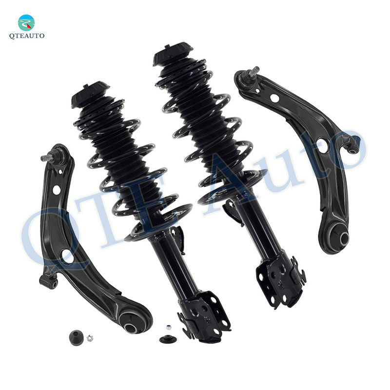 Set of 4 Front Lower Control Arm Ball Joint-Quick Complete Strut-Coil Spring Assembly For 2016-2019 Toyota Prius C