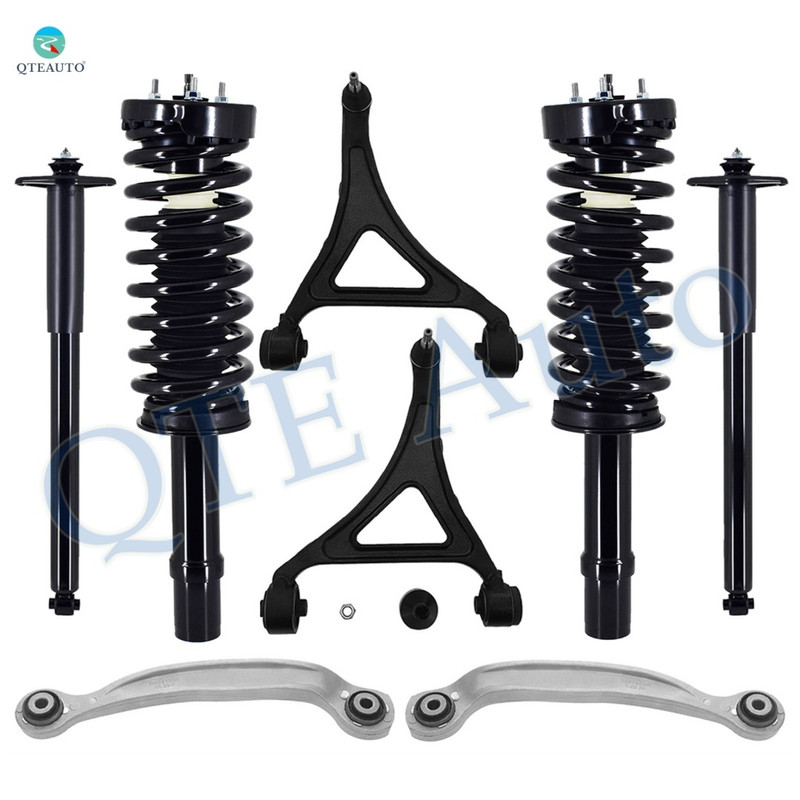 Set of 8 Front Lower Control Arm Ball Joint-Quick Complete Strut-Coil Spring Assembly-Rear Upper Rearward Control Arm-Complete Shock Absorber Kit For 2005-2008 Dodge Magnum