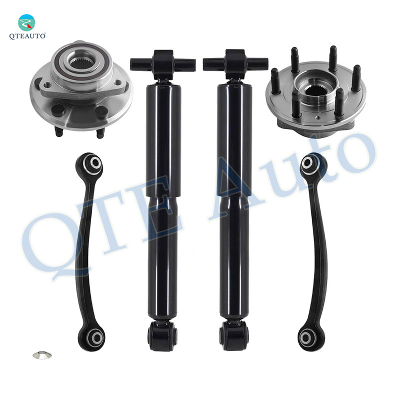 Set of 6 Rear Upper Forward Control Arm-Wheel Hub Bearing Assembly-Shock Absorber For 2017 GMC Acadia Limited