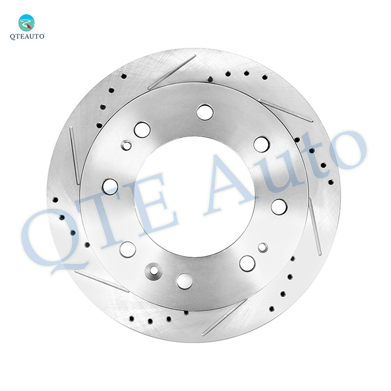 1 Piece Front Right 355mm Drilled Slotted Brake Disc Rotor For 2011-2018 Chevrolet Silverado 3500 HD