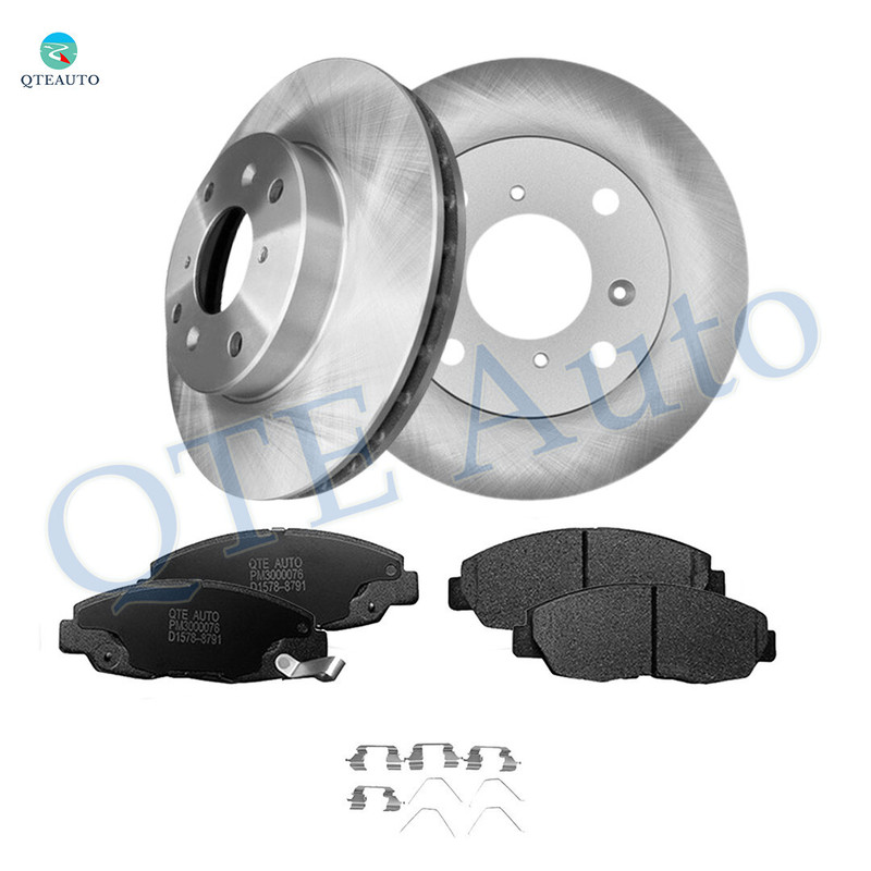 Set of 6 Front 260mm Brake Disc Rotors-D1578 8791 Ceramic Brake Pad Kit For 1999-2002 Honda Accord