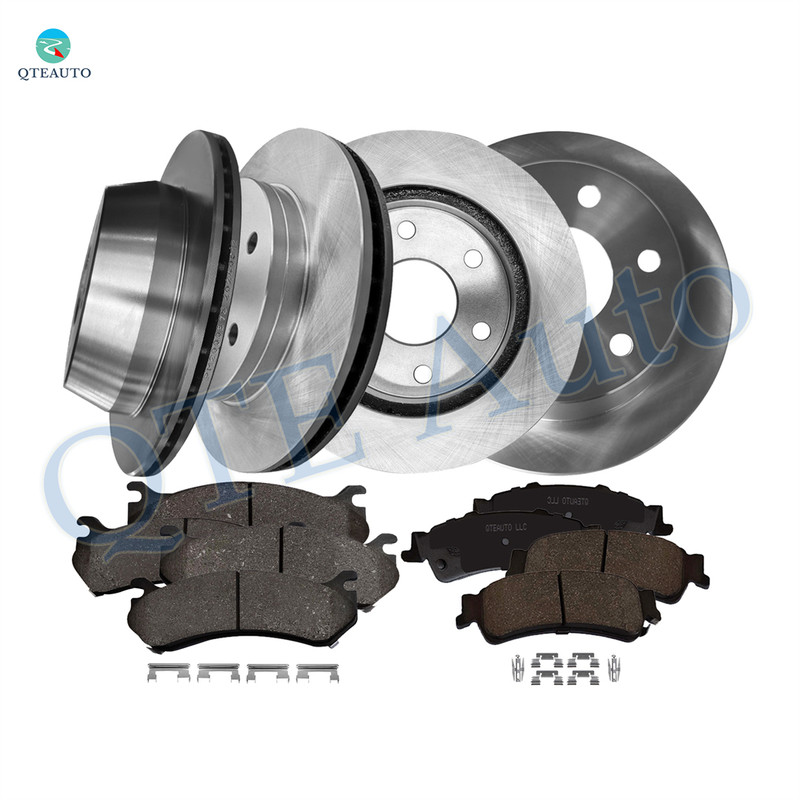 Set of 12 Front 305mm-Rear 325mm Brake Disc Rotors-Ceramic Brake Pad Kit For 2005 GMC Safari