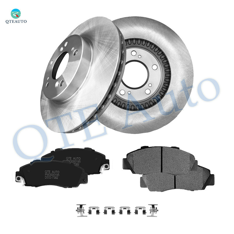 Set of 6 Front 282mm Brake Disc Rotors-D503 7382 Ceramic Brake Pad Kit For 1996-1998 Acura RL