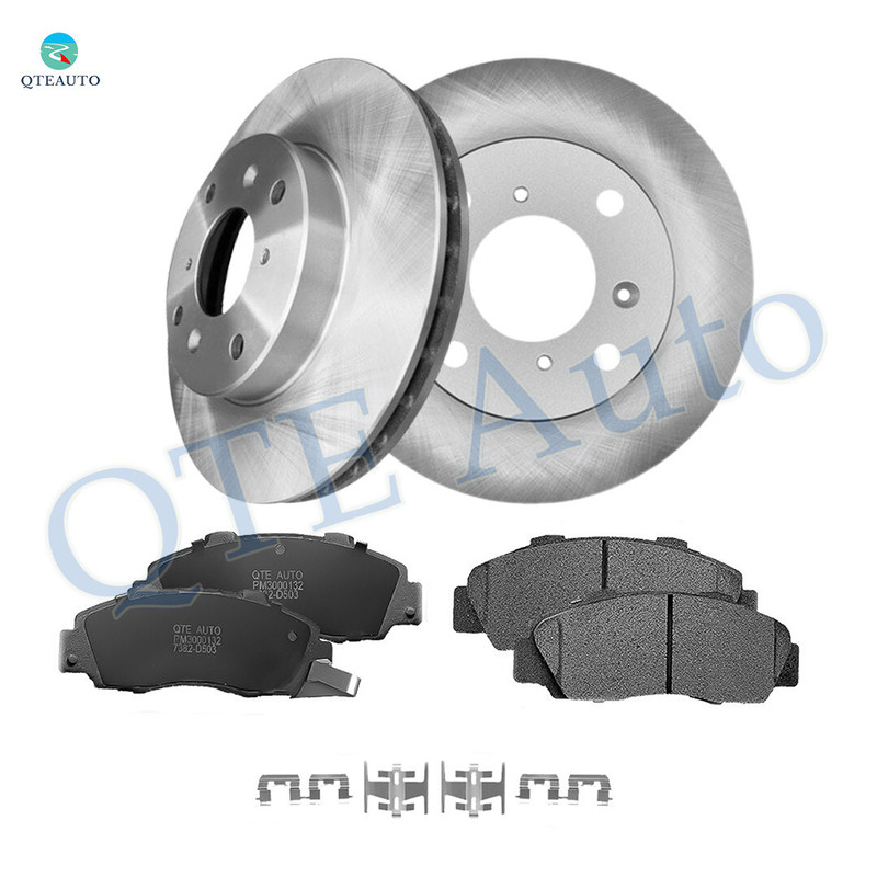 Set of 6 Front 260mm Brake Disc Rotors-7382-D503 Ceramic Brake Pad Kit For 1998 1999 Acura CL