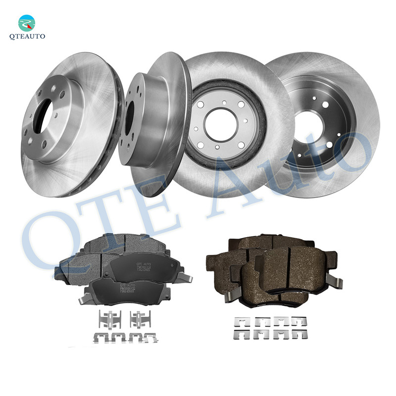 Set of 12 260mm Front-Rear Brake Disc Rotors-7382-D503 Ceramic Brake Pad Kit For 1998-2002 Honda Accord