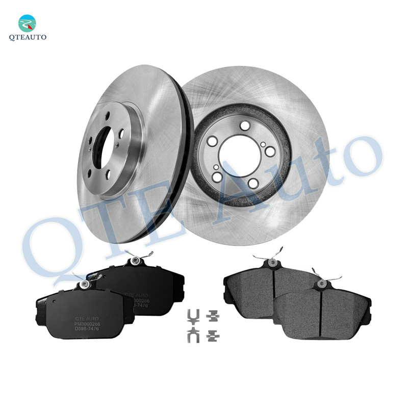 Set of 6 Front 293.5mm Brake Disc Rotors-Ceramic Brake Pad Kit For 1996-1999 2001 2002 2004-2007 Ford Taurus