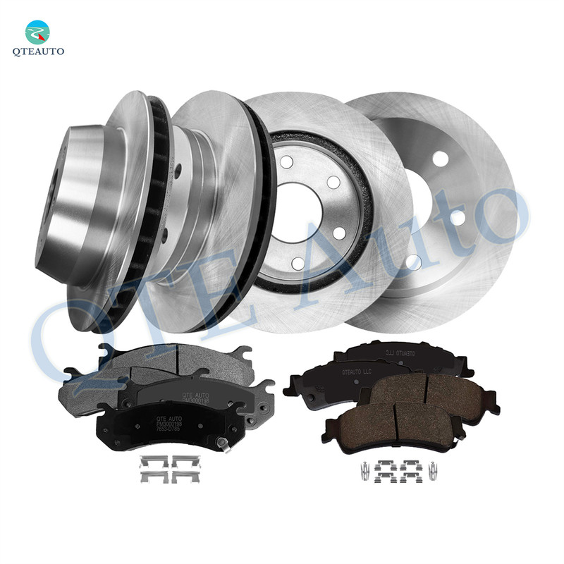 Set of 12 Front 305mm-Rear 330mm Brake Disc Rotors-Ceramic Brake Pad Kit For 2000 2001 Chevrolet Suburban 1500