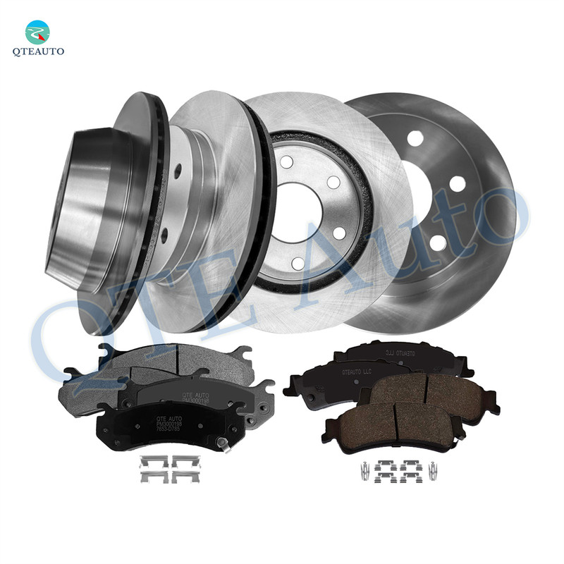 Set of 12 Front 305mm-Rear 325mm Brake Disc Rotors-Ceramic Brake Pad Kit For 2003-2005 GMC Safari